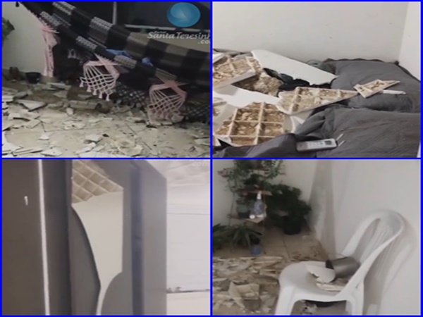 Vídeo: Chuva com fortes ventos causam prejuízos a comerciante, em Santa Terezinha