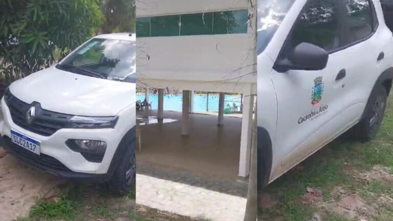 VÍDEO: carro de prefeitura do Sertão da Paraíba é flagrado sendo usado em balneário na Grande João Pessoa