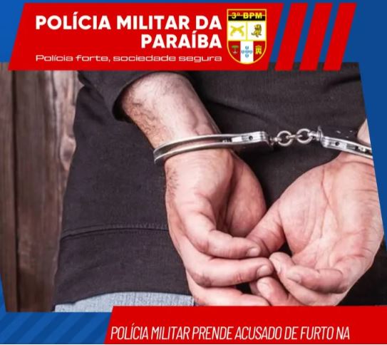 Polícia Militar preende acusado de furto em Patos