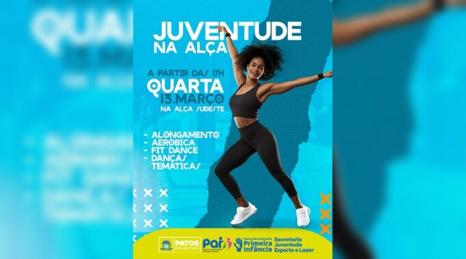 Juventude na Alça: próxima edição com atividades esportivas e promoção à saúde na próxima quarta-feira, em Patos