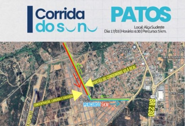 Primeira Corrida do Sono em Patos acontece neste domingo na Alça Sudeste, promovendo saúde e conscientização