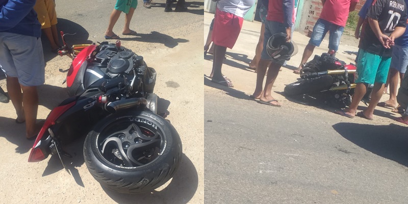 Vídeo: Colisão entre carro e moto deixa uma pessoa ferida na cidade de Matureia PB