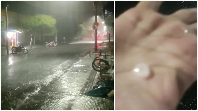 Juazeiro do Norte, no sertão cearense, tem a primeira chuva de granizo em pelo menos 20 anos