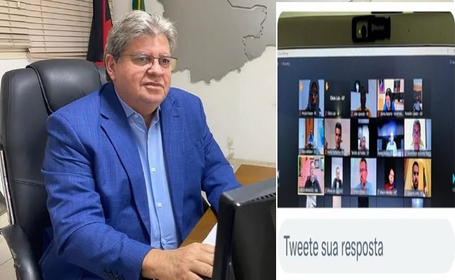 João Azevêdo participando agora de reunião extraordinária do Fórum Nacional dos Governadores 