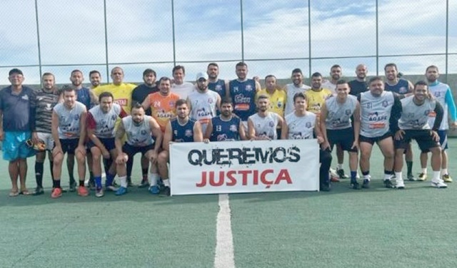 Amigos de Ewerton Diral fazem homenagem ao companheiro de treino e cobram justiça para o crime, em Patos