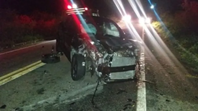 Vaca solta em rodovia provoca acidente com ex-prefeito de Diamante 