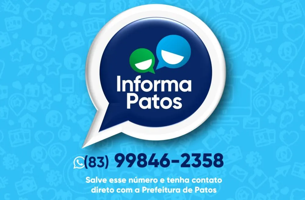 Prefeitura de Patos lança canal de whatsapp "Informa Patos" como meio de facilitar o contato da população com a gestão