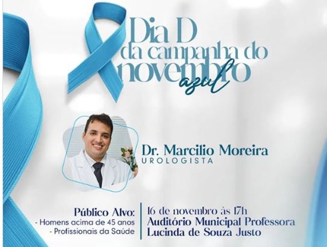Prefeitura de Mãe d’Água realizará Dia D da Campanha Novembro Azul na próxima quarta-feira (16)