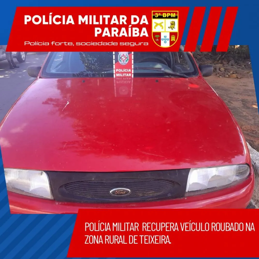 Em Teixeira-PB, Policia Militar recupera Veículo roubado 
