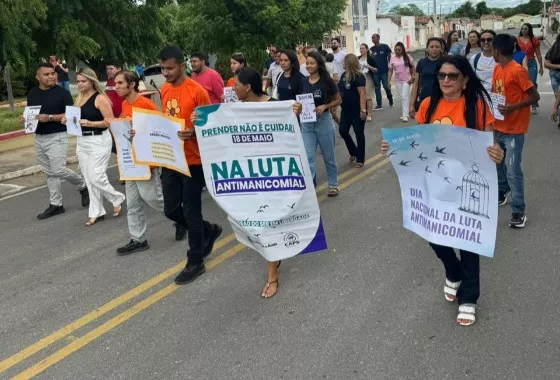 Caps de Cacimba-PB de Areia vai às ruas pela Luta Antimanicomial 