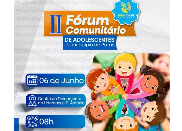 II Fórum Comunitário de Adolescentes de Patos: Avaliação e Evolução das Ações em Prol da Juventude