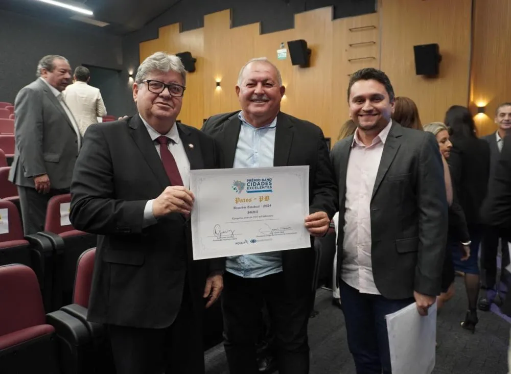 Patos ganha quatro dos seis indicadores do prêmio Cidades Excelentes da BAND e irá disputar a etapa nacional IGMA