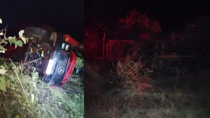 Idoso fica ferido após perder controle de caminhão e capotar, entre Santa Terezinha e Catingueira