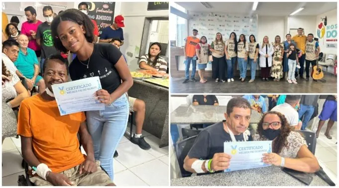Pacientes do Hospital de Patos são homenageados por causa da comemoração do Dia dos Pais
