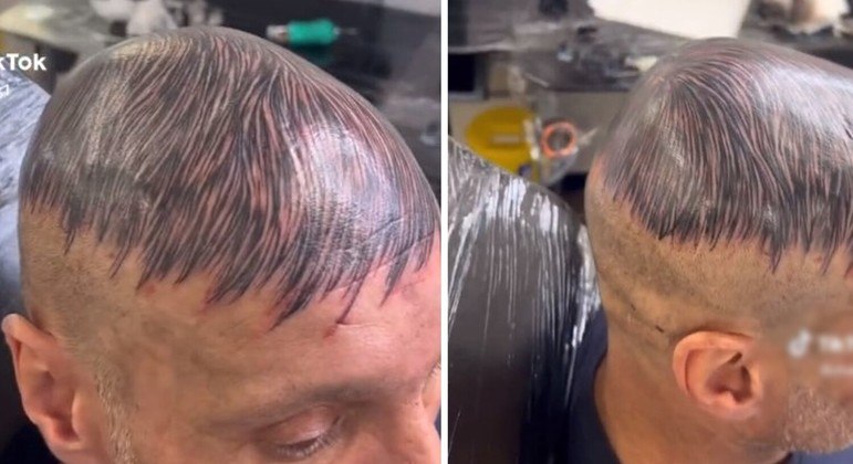 Calvo tatua cabelo, e a internet não perdoa: 'O ruim é enjoar do corte'