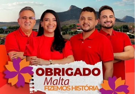 Com 88,65% que representa mais de 3 mil votos de diferença, Ana Peixoto é eleita Prefeita de Malta - Confira também os vereadores eleitos