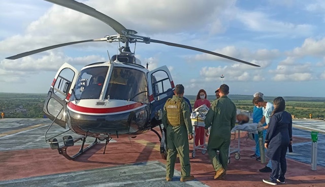 Transporte aeromédico salva mais duas vidas com transferência de pacientes para Hospital Metropolitano