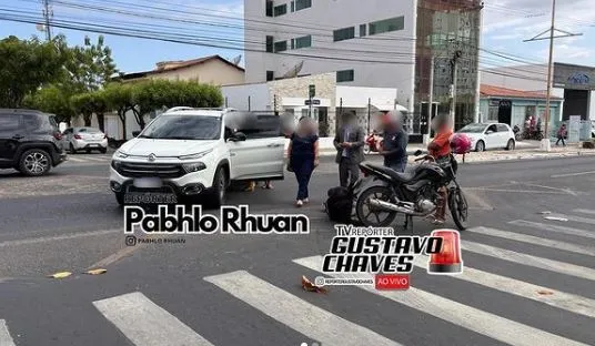 Acidente de trânsito no bairro Brasília, em Patos, deixa motociclista ferido