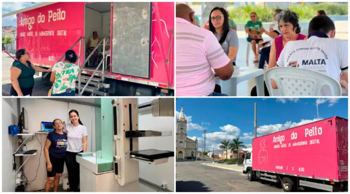 Outubro Rosa em Malta: Secretaria de Saúde realiza 80 exames gratuitos de mamografia em ação de prevenção contra o câncer de mama