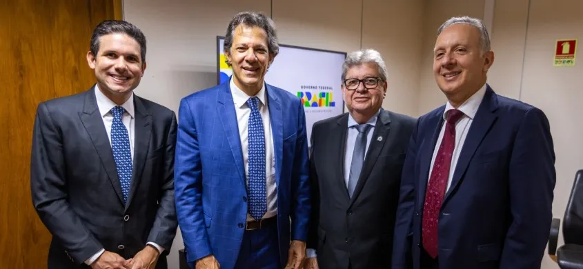 Hugo e João se reúnem com ministros Haddad e Sílvio Costa e tratam de investimentos para a PB