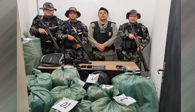 Mais de 200 kg de maconha são apreendidas e dois são presos no Sertão da PB