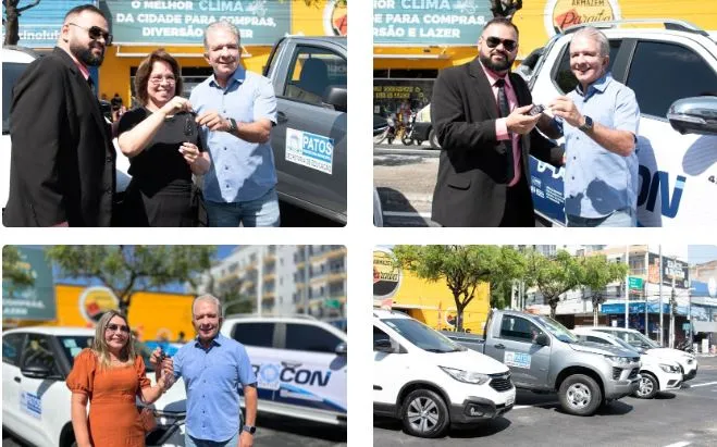 Prefeitura de Patos entrega novos veículos 0 km e fortalece serviços prestados pelas secretarias municipais