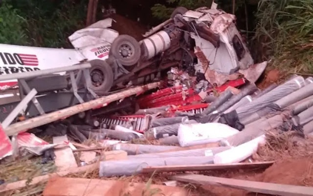 Paraibano fica ferido em acidente com caminhão em Minas Gerais