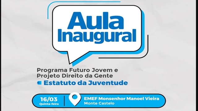 Programa Futuro Jovem realiza aula inaugural para adolescentes de escola municipal nesta quinta-feira (16), em Patos