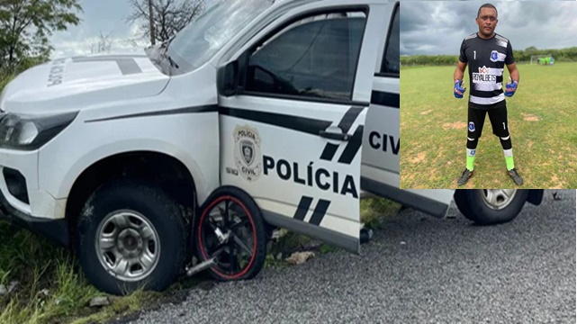 Acidente entre viatura da Polícia de Patos e motocicleta deixa um morto em rodovia no Sertão