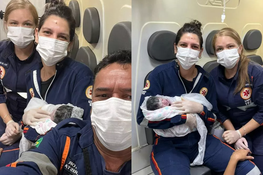 Equipe do SAMU de Santana de Mangueira realiza parto emocionante dentro de ambulância e garante segurança para mãe e bebê