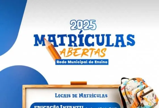 Ano Letivo 2025: Sec. de Educação anuncia abertura de matrículas na rede municipal 