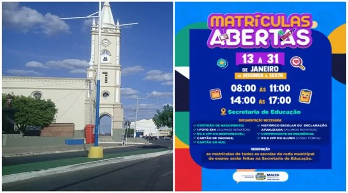 Secretaria de Educação de Malta informa que as matrículas para escolas da rede municipal estão abertas