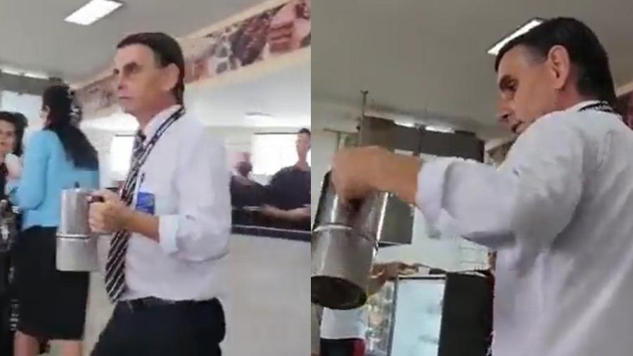 Vídeo: Sósia? Garçom parecido com Bolsonaro viraliza nas redes sociais: “Já arrumou outro emprego”