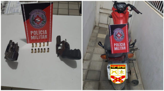 Suspeitos em moto roubada morrem durante troca de tiros com a Polícia, no Sertão