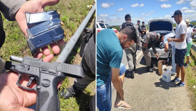 Torcedores do Treze são detidos com arma dentro de carro