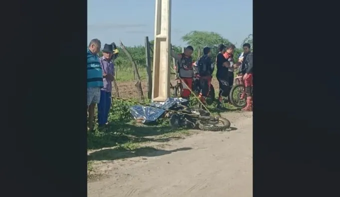 Motoqueiro morre em acidente trágico durante trilha na zona rural de Patos na manhã deste domingo (02)
