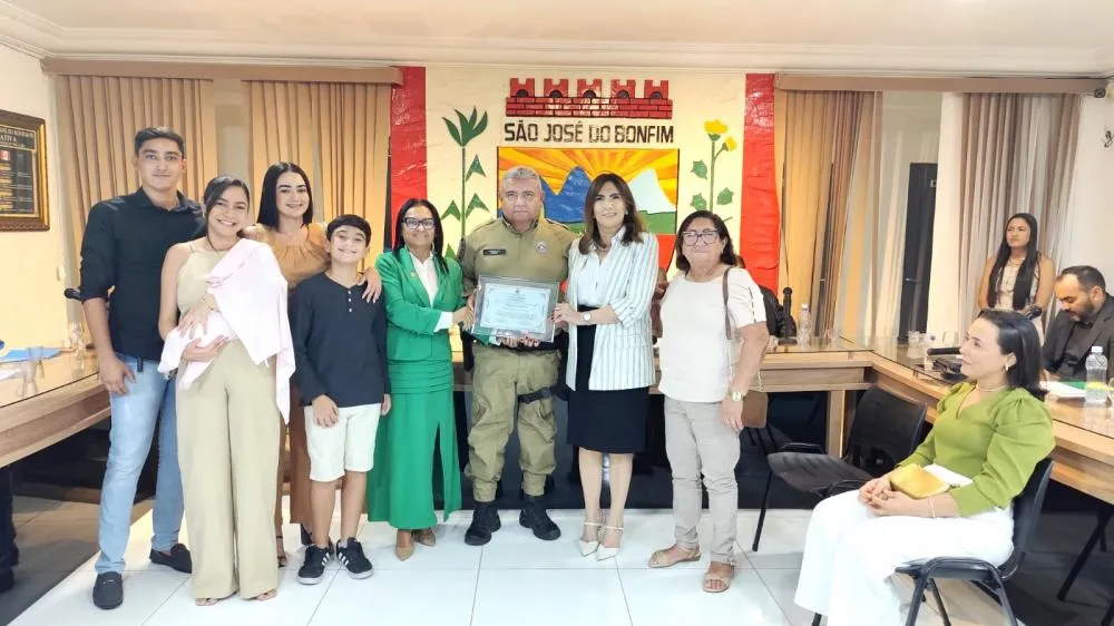 Câmara Municipal de São José do Bonfim-PB Concede Moção de Aplausos ao Policial Militar SGT ITAMAR GOMES DINIZ do 3º BPM Patos PB