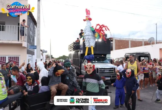 Desfile do Galo da Borborema e shows em Praça Pública encerram o Carnaval de Cacimba de Areia