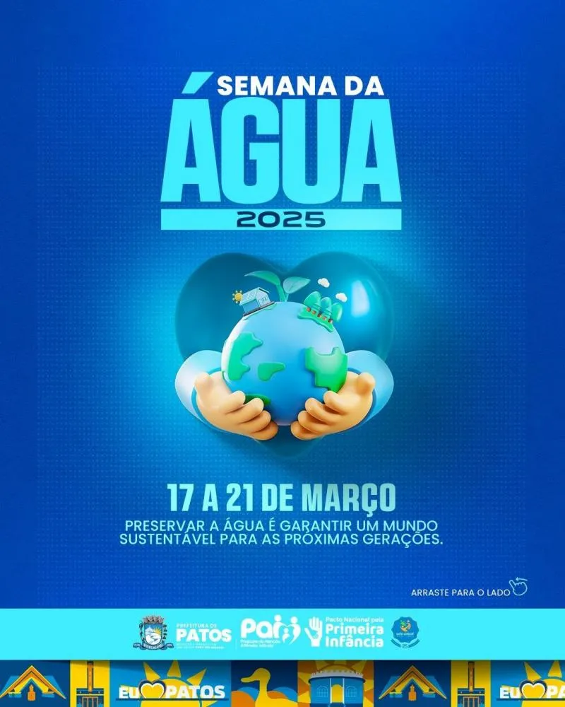 Patos realiza Semana da Água com palestras em escolas sobre conscientização ambiental