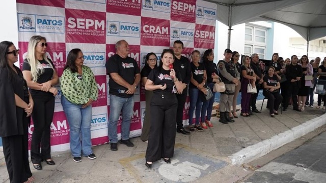 Campanha ‘Diga Não à Violência Doméstica’ mobilizou vários setores da sociedade de Patos e contou com presença de Lídia Moura