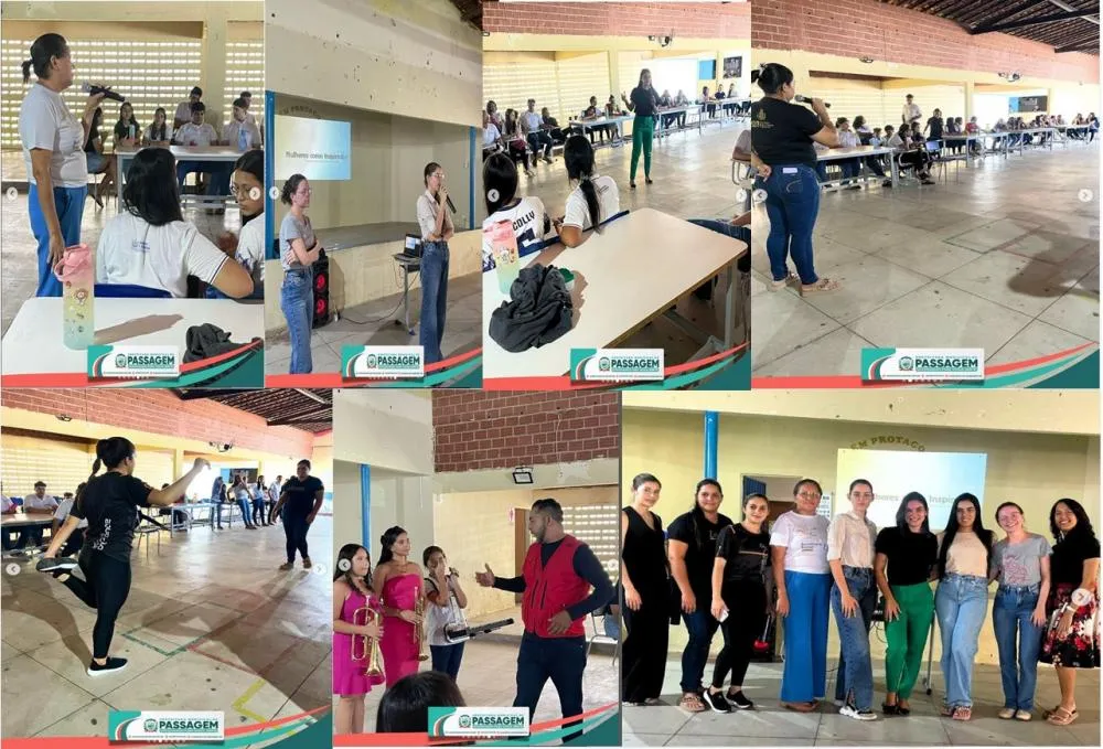 Secretarias de Assistência Social e da Mulher de Passagem-PB realizam atividades nesta semana sobre o Mês da Mulher com estudantes