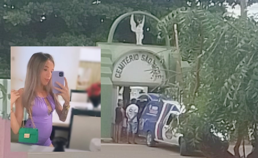 Vídeo: Enterro da jovem Karolyne Oliveira Souza, vítima de homicídio no bairro das Sete Casas, emociona amigos e familiares