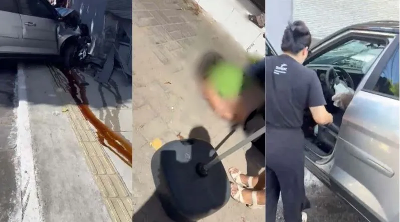 Motorista confunde pedais e atropela mulher no Centro de João Pessoa