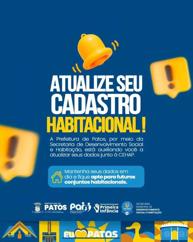 Atualize seu cadastro habitacional e mantenha seus dados em dia para futuros programas