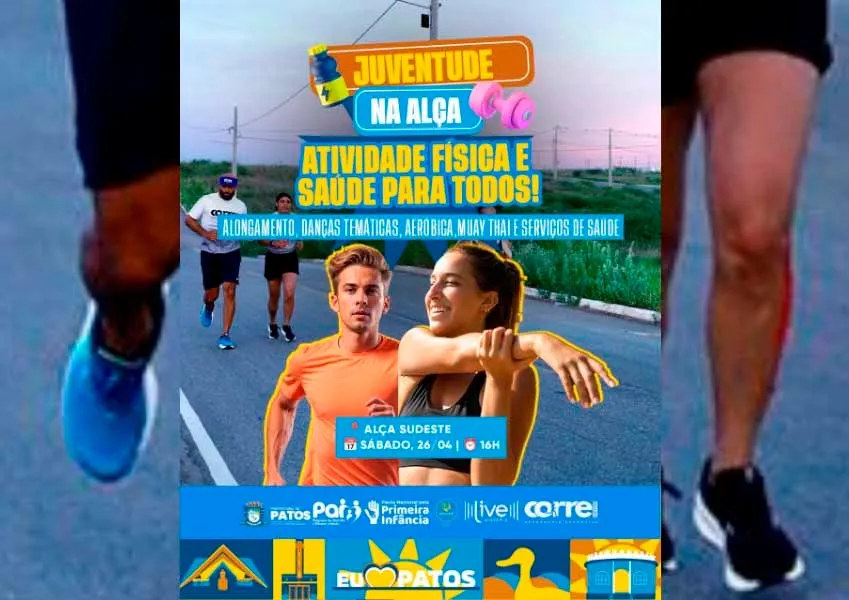 Dia 26 de abril tem Juventude na Alça: mais saúde, esporte e bem-estar para a população de Patos
