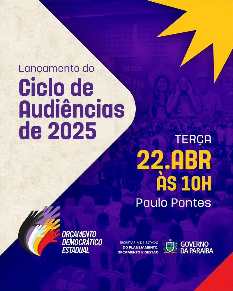João Azevêdo lança ciclo de audiências públicas do Orçamento Democrático/2025 nesta terça-feira (22)