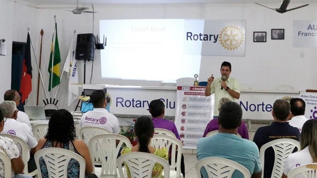 Saúde bucal e Maio Vermelho são temas de palestra promovida pelo Rotary Clube de Patos Norte com parceria da saúde municipal