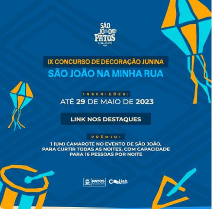 SECULTE abre inscrições para os editais São João na Minha Rua e no Meu Comércio vão até dia 29