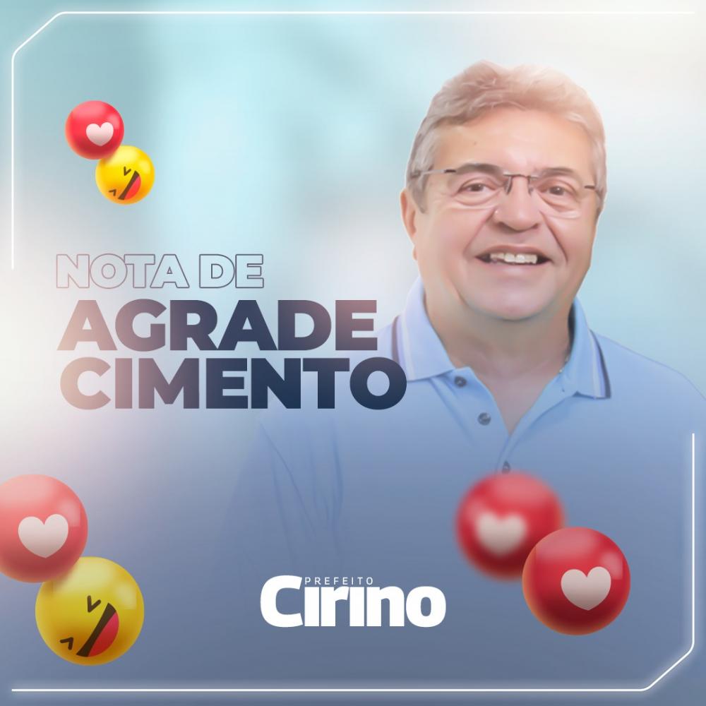 Família do prefeito de Mãe d’Água divulga Nota de Agradecimento. Veja 