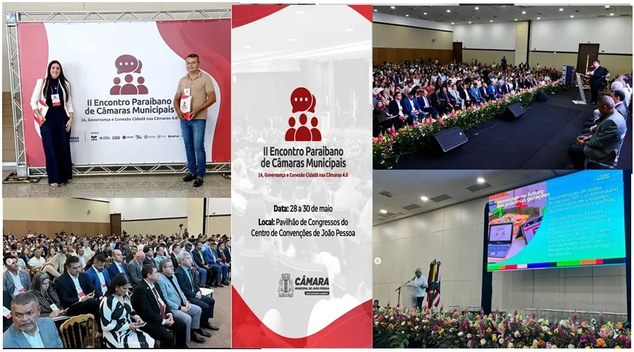 Presidente da Câmara Municipal de Mãe D´Água e Vereadora, participam do II Encontro Paraibano de Câmaras Municipais